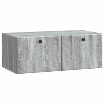 Wandmontierter TV-Schrank 78,5 x 41 x 30 cm Grau Sonoma