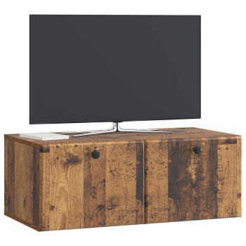 Wandmontierter TV-Schrank 78,5 x 41 x 30 cm Altholz