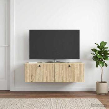 Wandmontierter TV-Schrank 98 x 41 x 30 cm Sonoma-Eiche