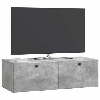 Wandmontierter TV-Schrank 98 x 41 x 30 cm Betongrau