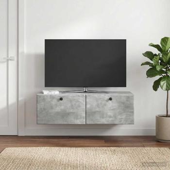 Wandmontierter TV-Schrank 98 x 41 x 30 cm Betongrau