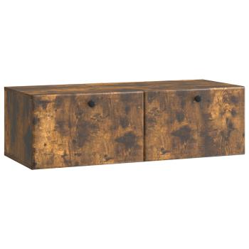 Wandmontierter TV-Schrank 98 x 41 x 30 cm Geräucherte Eiche