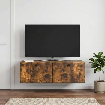 Wandmontierter TV-Schrank 98 x 41 x 30 cm Geräucherte Eiche