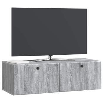Wandmontierter TV-Schrank 98 x 41 x 30 cm Grau Sonoma