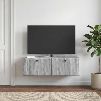 Wandmontierter TV-Schrank 98 x 41 x 30 cm Grau Sonoma