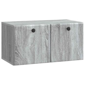 Wandmontierter TV-Schrank 59,5 x 31 x 30 cm Grau Sonoma