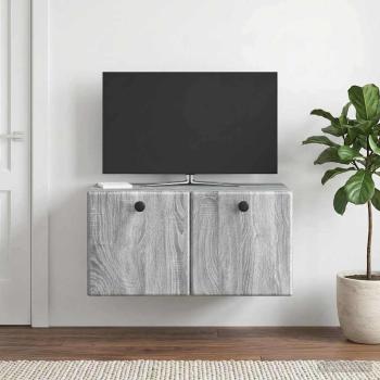 Wandmontierter TV-Schrank 59,5 x 31 x 30 cm Grau Sonoma