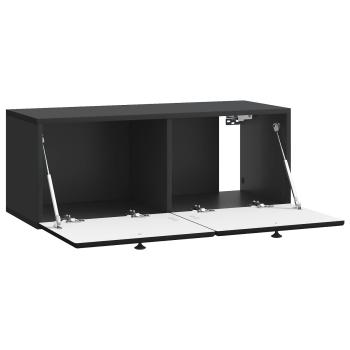 Wandmontierter TV-Schrank 78,5 x 31 x 30 cm Schwarz