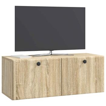 Wandmontierter TV-Schrank 78,5 x 31 x 30 cm Sonoma-Eiche