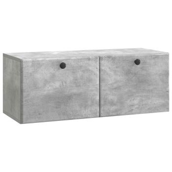 Wandmontierter TV-Schrank 78,5 x 31 x 30 cm Betongrau