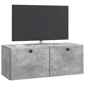 Wandmontierter TV-Schrank 78,5 x 31 x 30 cm Betongrau
