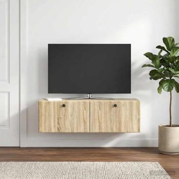ARDEBO.de - Wandmontierter TV-Schrank 98 x 31 x 30 cm Sonoma-Eiche