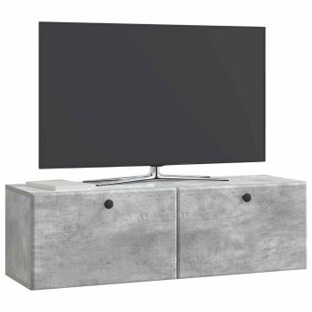 Wandmontierter TV-Schrank 98 x 31 x 30 cm Betongrau