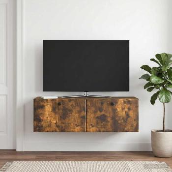 Wandmontierter TV-Schrank 98 x 31 x 30 cm Geräucherte Eiche