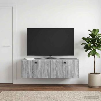 ARDEBO.de - Wandmontierter TV-Schrank 98 x 31 x 30 cm Grau Sonoma