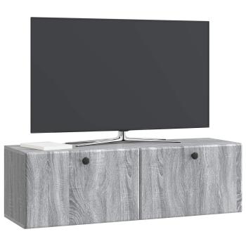 Wandmontierter TV-Schrank 98 x 31 x 30 cm Grau Sonoma