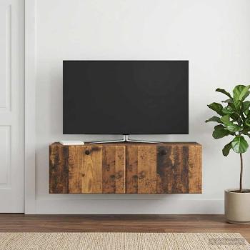 ARDEBO.de - Wandmontierter TV-Schrank 98 x 31 x 30 cm Altholz Holzwerkstoff