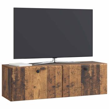 Wandmontierter TV-Schrank 98 x 31 x 30 cm Altholz Holzwerkstoff