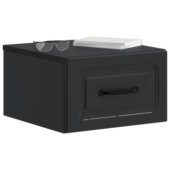 Wandmontierter Nachttisch Schwarz 34,5 x 33 x 20 cm