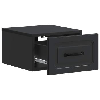 Wandmontierter Nachttisch Schwarz 34,5 x 33 x 20 cm