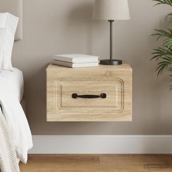 ARDEBO.de - Wandmontierter Nachttisch Sonoma-Eiche 34,5 x 33 x 20 cm