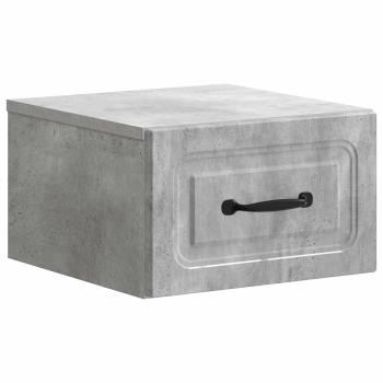Wandmontierter Nachttisch Betongrau 34,5 x 33 x 20 cm