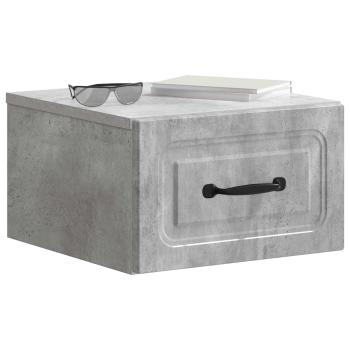 Wandmontierter Nachttisch Betongrau 34,5 x 33 x 20 cm