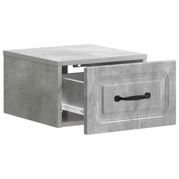 Wandmontierter Nachttisch Betongrau 34,5 x 33 x 20 cm