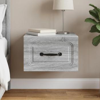ARDEBO.de - Wandmontierter Nachttisch Graues Sonoma 34,5 x 33 x 20 cm