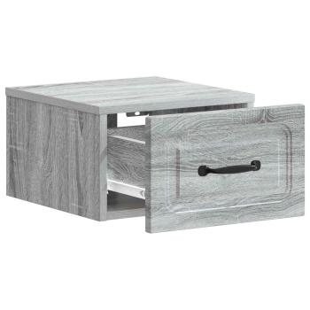 Wandmontierter Nachttisch Graues Sonoma 34,5 x 33 x 20 cm