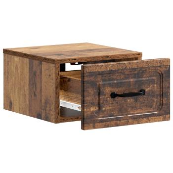 Wandmontierter Nachttisch Altholz 34,5 x 33 x 20 cm