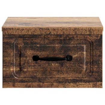 Wandmontierter Nachttisch Altholz 34,5 x 33 x 20 cm