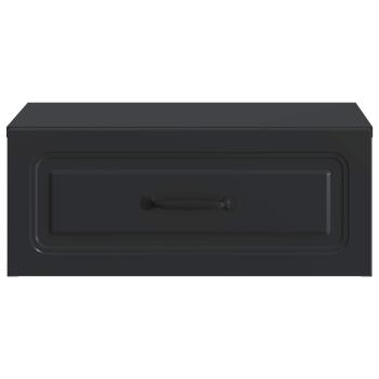 Wandmontierter Nachttisch Schwarz 49 x 34,5 x 20 cm