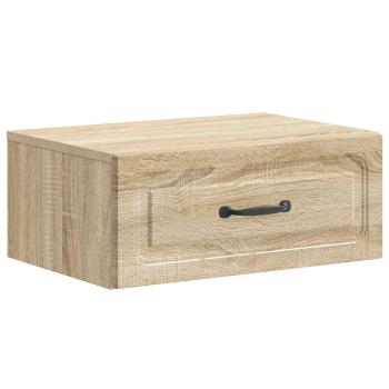 Wandmontierter Nachttisch 2 Stk. Sonoma-Eiche 49 x 34,5 x 20 cm
