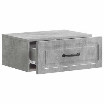 Wandmontierter Nachttisch Betongrau 49 x 34,5 x 20 cm