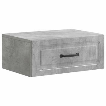 Wandmontierter Nachttisch 2 Stk. Betongrau 49 x 34,5 x 20 cm