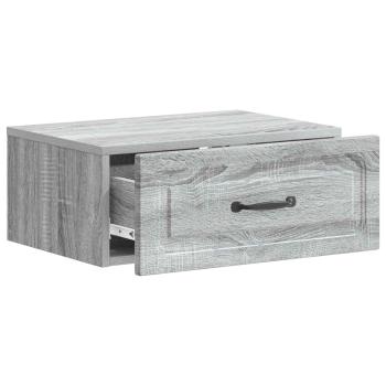 Wandmontierter Nachttisch Sonoma-Grau 49 x 34,5 x 20 cm