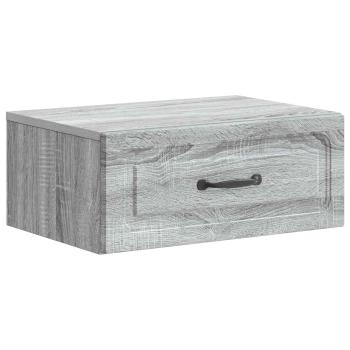 Wandmontierter Nachttisch 2 Stk. Sonoma-Grau 49 x 34,5 x 20 cm