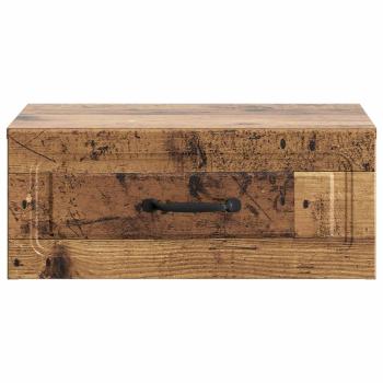 Wandmontierter Nachttisch Altholz 49 x 34,5 x 20 cm