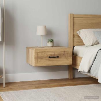 Wandmontierter Nachttisch 2 stk. Artisan-Eiche