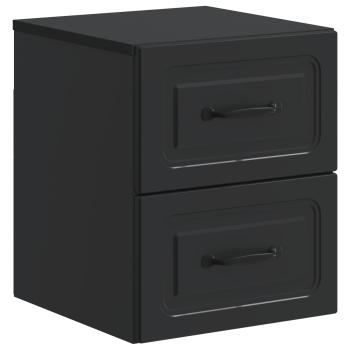 Wandmontierter Nachttisch Schwarz 34,5 x 33 x 40 cm