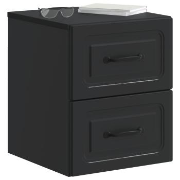 Wandmontierter Nachttisch Schwarz 34,5 x 33 x 40 cm