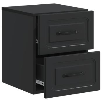 Wandmontierter Nachttisch Schwarz 34,5 x 33 x 40 cm