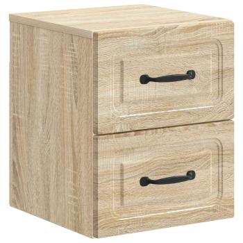 Wandmontierter Nachttisch Sonoma-Eiche 34,5 x 33 x 40 cm