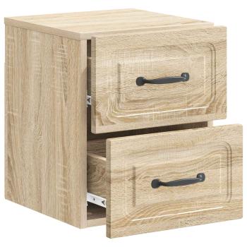 Wandmontierter Nachttisch Sonoma-Eiche 34,5 x 33 x 40 cm