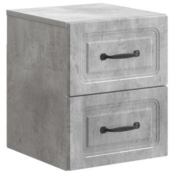 Wandmontierter Nachttisch Betongrau 34,5 x 33 x 40 cm