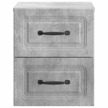 Wandmontierter Nachttisch Betongrau 34,5 x 33 x 40 cm