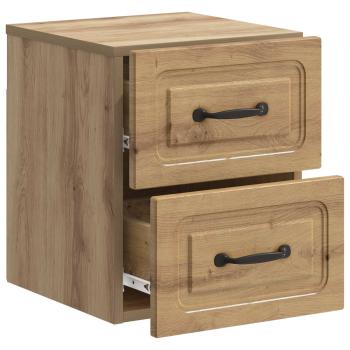 Wandmontierter Nachttisch Artisan-Eiche 34,5 x 33 x 40 cm