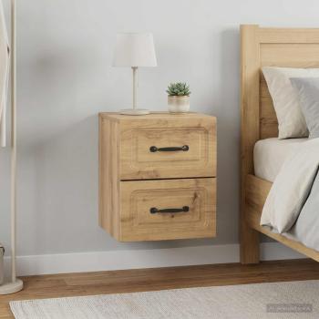 ARDEBO.de - Wandmontierter Nachttisch 2 stk. Artisan-Eiche