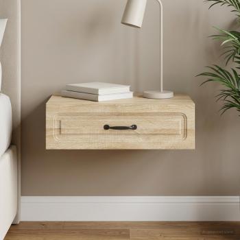 ARDEBO.de - Wandmontierter Beistelltisch Sonoma-Eiche 59 x 34,5 x 17 cm